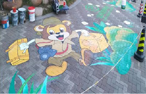 昌宁夏季画地面彩绘会遇到的问题