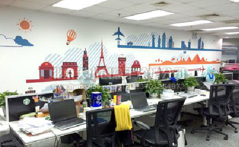 昌宁教你设计办公室墙绘的方法。