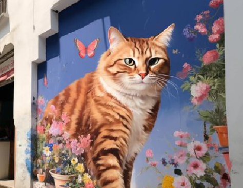 昌宁自己绘制有个性的手绘墙